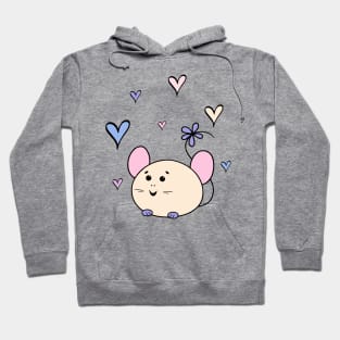 chinchilla hand drawing cute Hearts Hoodie